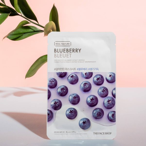 Mască de față The Face Shop Blueberry Real Nature Mask